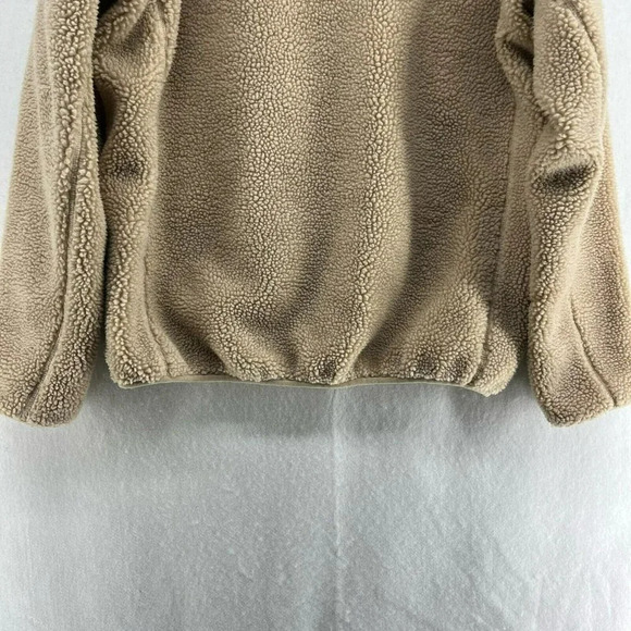 Brandy Melville John Galt Teddy Jacket Women's Sz M-L Tan Full Zip Fleece Sherpa - Picture 10 of 13